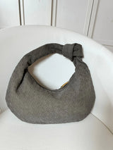 Woven Medium Suede Bag