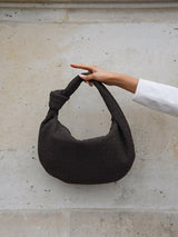 Woven Medium Suede Bag