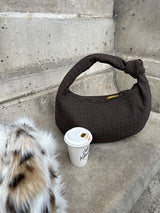 Woven Medium Suede Bag